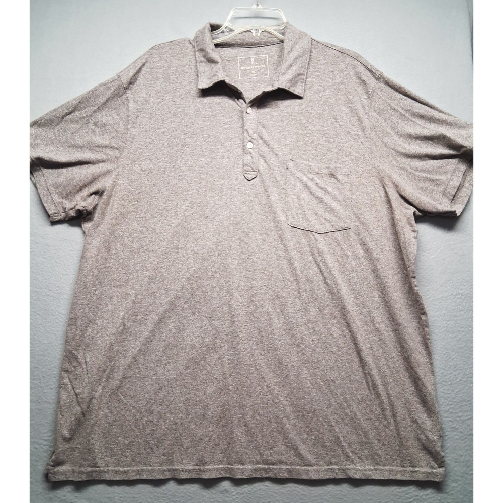 Mutual Weave Men's Short Sleeve Polo Shirt Gray‎ Size 2XL